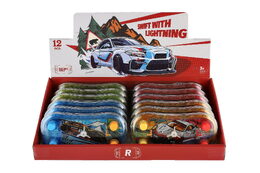 Vodní hra hlavolam auto 13x11cm plast 4 barvy 12ks v boxu