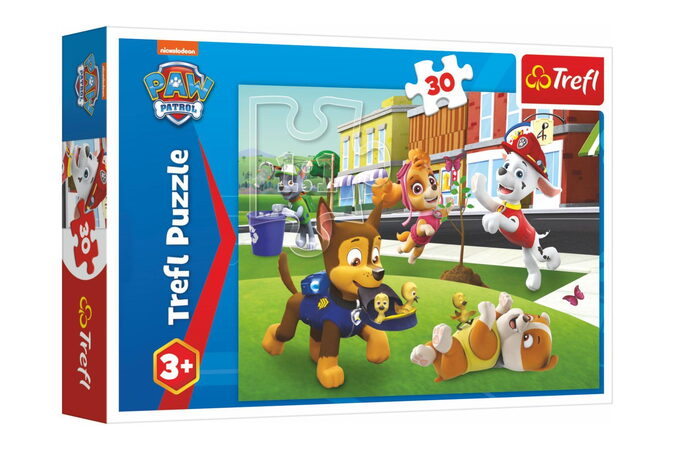 Puzzle Tlapková patrola/Paw patrol 27x20cm 30 dílků v krabičce 21x14x4cm