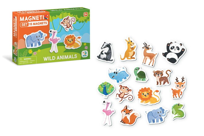 Magnety Safari 15ks v krabičce 17x11x3cm