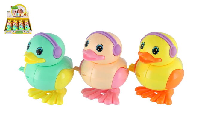 Kačenka na natažení na klíček plast 9cm 3 barvy 12ks v boxu