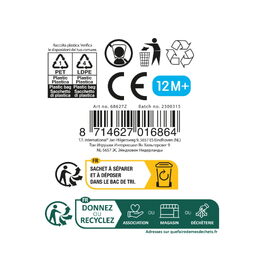 Míček zvířátko nafukovací plyš 30cm mix druhů v sáčku 12m+