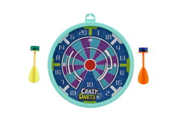 Terč se šipkami lepicími 2ks plast průměr 15,5cm na kartě