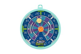 Terč se šipkami lepicími 2ks plast průměr 15,5cm na kartě