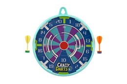 Terč se šipkami lepícími 2ks plast průměr 23cm na kartě