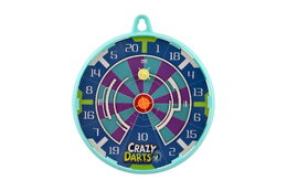 Terč se šipkami lepícími 2ks plast průměr 23cm na kartě