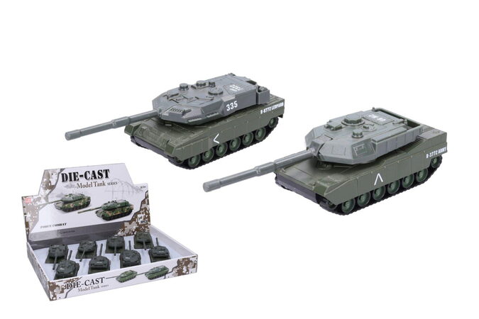 Tank kov/plast 14,5cm na zpětné natažení 8ks v boxu