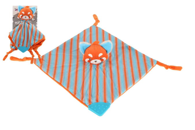 Liška usínáček kousátko plyš  25x25cm na kartě v sáčku 0+