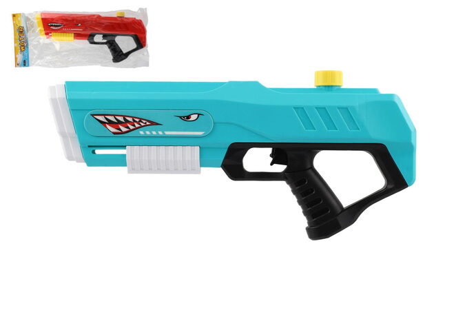 Vodní pistole žralok plast 44cm 2 barvy v sáčku