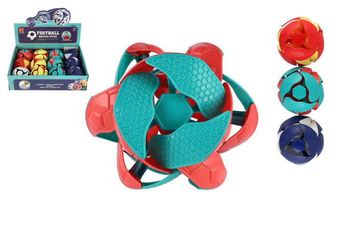 Míček měnící barvu po vyhození vzhůru plast 8cm 3 barvy 12ks v boxu