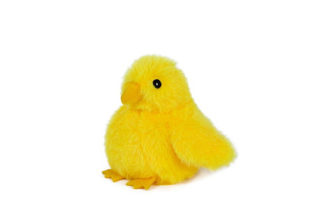 Kuře/Kuřátko plyš 12cm plněné kuličkami žluté 0m+