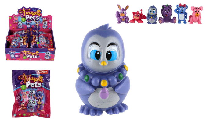 Zvířátko figurka plast mix druhů v sáčku 10x12cm 18ks v boxu