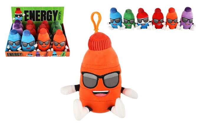 Energy drink přívěsek 15cm 6 barev 12ks v boxu 12m+