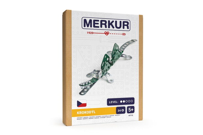 Stavebnice MERKUR Krokodýl mini 34ks v krabici 13x18,5x3cm