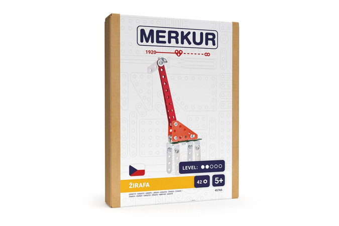 Stavebnice MERKUR Žirafa mini 42ks v krabici 13x18,5x3cm