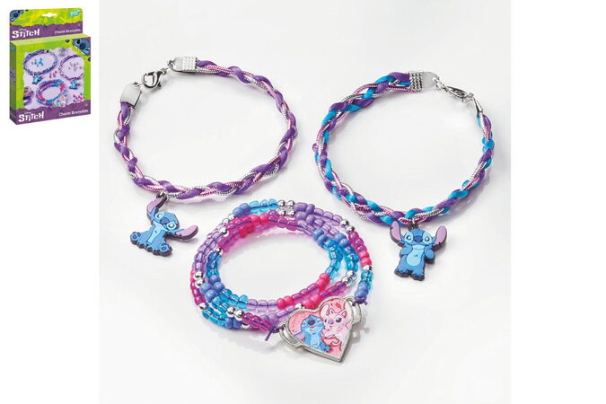 Kreativní sada Vyrob si náramky Stitch v krabičce 17,5x24,5x3,5cm