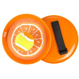 Lambáda/Catch ball hra s míčkem na suchý zip ovoce 18cm 3 druhy v látkovém sáčku