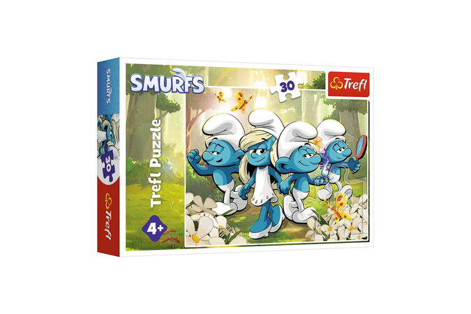 Puzzle Šmoulí dobrodružství 27x20cm 30 dílků v krabičce 21x14x4cm