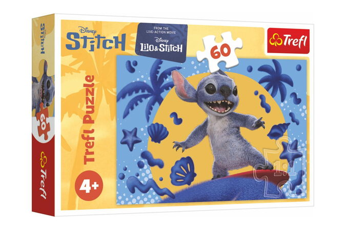 Puzzle Den se Stitchem 33x22cm 60 dílků v krabici 21x14x4cm