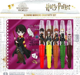 Fixy foukací 5ks s notesem Harry Potter na kartě 31x29cm
