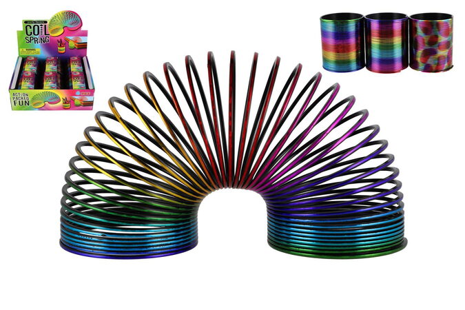 Spirála/pružina barevná plast průměr 8,5cm 6ks v boxu