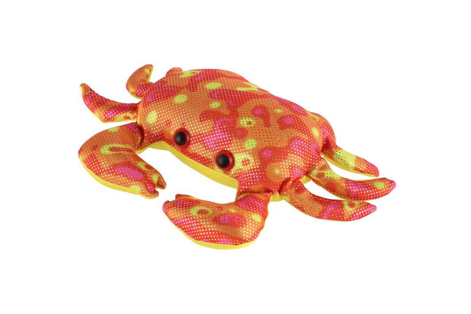 Krab plněný pískem 770 g mačkací antistresový látka 21cm v sáčku