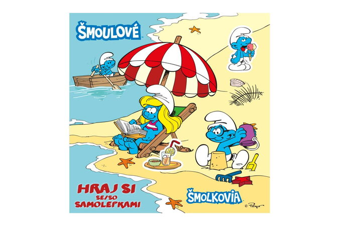 Samolepkové obrázkové album - Šmoulové - Hraj si se samolepkami 20,5x21cm