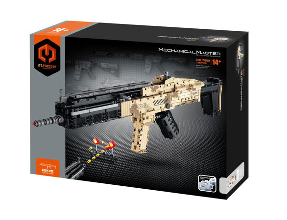 Stavebnice iM.MASTER automatická puška/samopal 1289 dílků v krabici 35x27x7cm