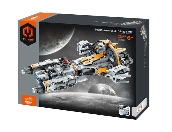 Stavebnice iM.MASTER vesmírná loď s mechanickým pohonem plast 955 dílků v krabici 35x27x7cm