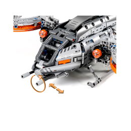 Stavebnice iM.MASTER vesmírná loď s mechanickým pohonem plast 850 dílků v krabici 35x27x7cm