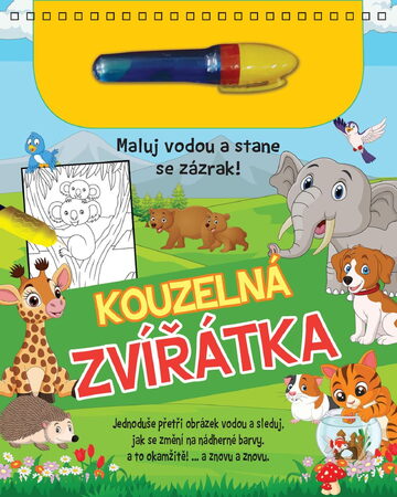 Kouzelné malování vodou/blok s tužkou Kouzelná zvířátka v sáčku 18x24x4cm