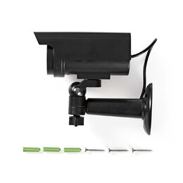 Nedis DUMCBS10BK atrapa venkovní bezpečnostní kamery se solárním napájením, čern