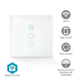 Nedis SmartLife chytrý WiFi nástěnný spínač záclon, rolet a žaluzií (WIFIWC10WT)