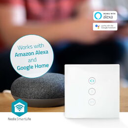 Nedis SmartLife chytrý WiFi nástěnný spínač záclon, rolet a žaluzií (WIFIWC10WT)