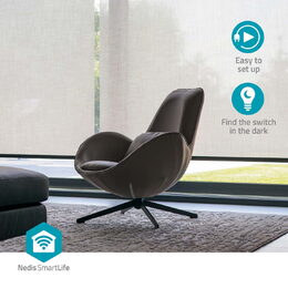 Nedis SmartLife chytrý WiFi nástěnný spínač záclon, rolet a žaluzií (WIFIWC10WT)