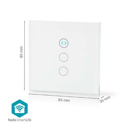 Nedis SmartLife chytrý WiFi nástěnný spínač záclon, rolet a žaluzií (WIFIWC10WT)