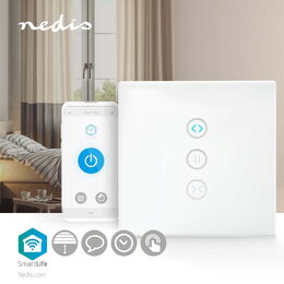 Nedis SmartLife chytrý WiFi nástěnný spínač záclon, rolet a žaluzií (WIFIWC10WT)