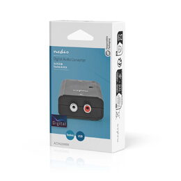 Nedis ACON2508BK převodník analog stereo RCA na TosLink + S/PDIF