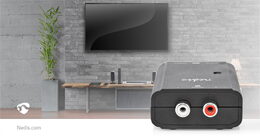 Nedis ACON2508BK převodník analog stereo RCA na TosLink + S/PDIF