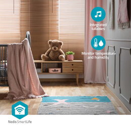 Nedis SmartLife chytrá chůvička/IP kamera, Full HD 1080p, otáčení a náklon, auto