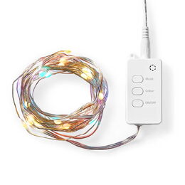 Nedis SmartLife chytrý barevný LED řetěz 5 m, 5W, 400lm, IP44, vícebarevný (WIFI