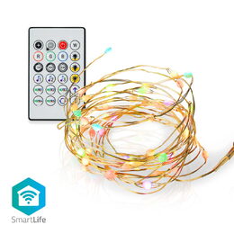 Nedis SmartLife chytrý barevný LED řetěz 5 m, 5W, 400lm, IP44, vícebarevný (WIFI