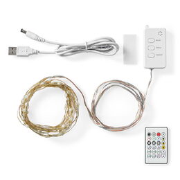 Nedis SmartLife chytrý barevný LED řetěz 5 m, 5W, 400lm, IP44, vícebarevný (WIFI