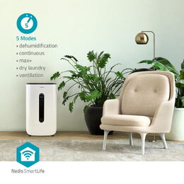 Nedis SmartLife chytrý WiFi odvlhčovač vzduchu, 20 l/den, sušení prádla, ventila