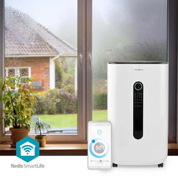 Nedis SmartLife chytrý WiFi odvlhčovač vzduchu, 20 l/den, sušení prádla, ventila