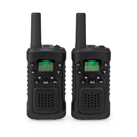 Nedis Walkie-Talkie Set | 2 sluchátka | Až 6 km | Frekvenční kanály: 8 | PTT / V