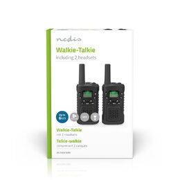 Nedis Walkie-Talkie Set | 2 sluchátka | Až 6 km | Frekvenční kanály: 8 | PTT / V