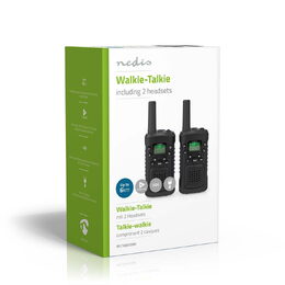 Nedis Walkie-Talkie Set | 2 sluchátka | Až 6 km | Frekvenční kanály: 8 | PTT / V