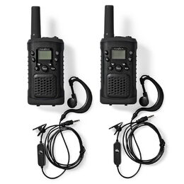 Nedis Walkie-Talkie Set | 2 sluchátka | Až 6 km | Frekvenční kanály: 8 | PTT / V