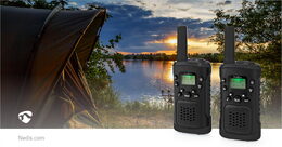Nedis Walkie-Talkie Set | 2 sluchátka | Až 6 km | Frekvenční kanály: 8 | PTT / V