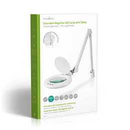 Nedis MAGL3WT pracovní lampa LED s lupou 3 dioptrie, 6500K, 10 W, 660 lm, ovládá